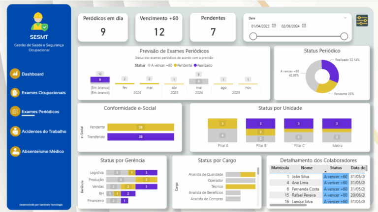 Exemplo de dashboard desenvolvido pela Norte Inteligência 19