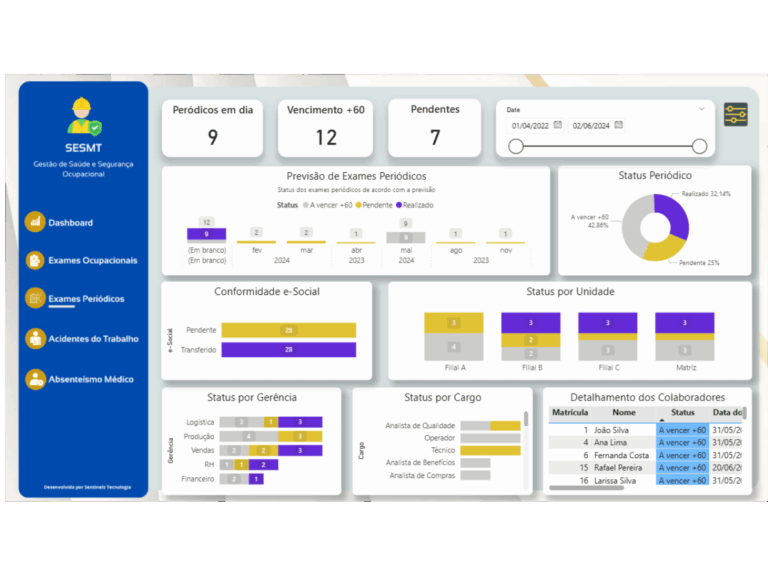 Exemplo de dashboard desenvolvido pela Norte Inteligência 9